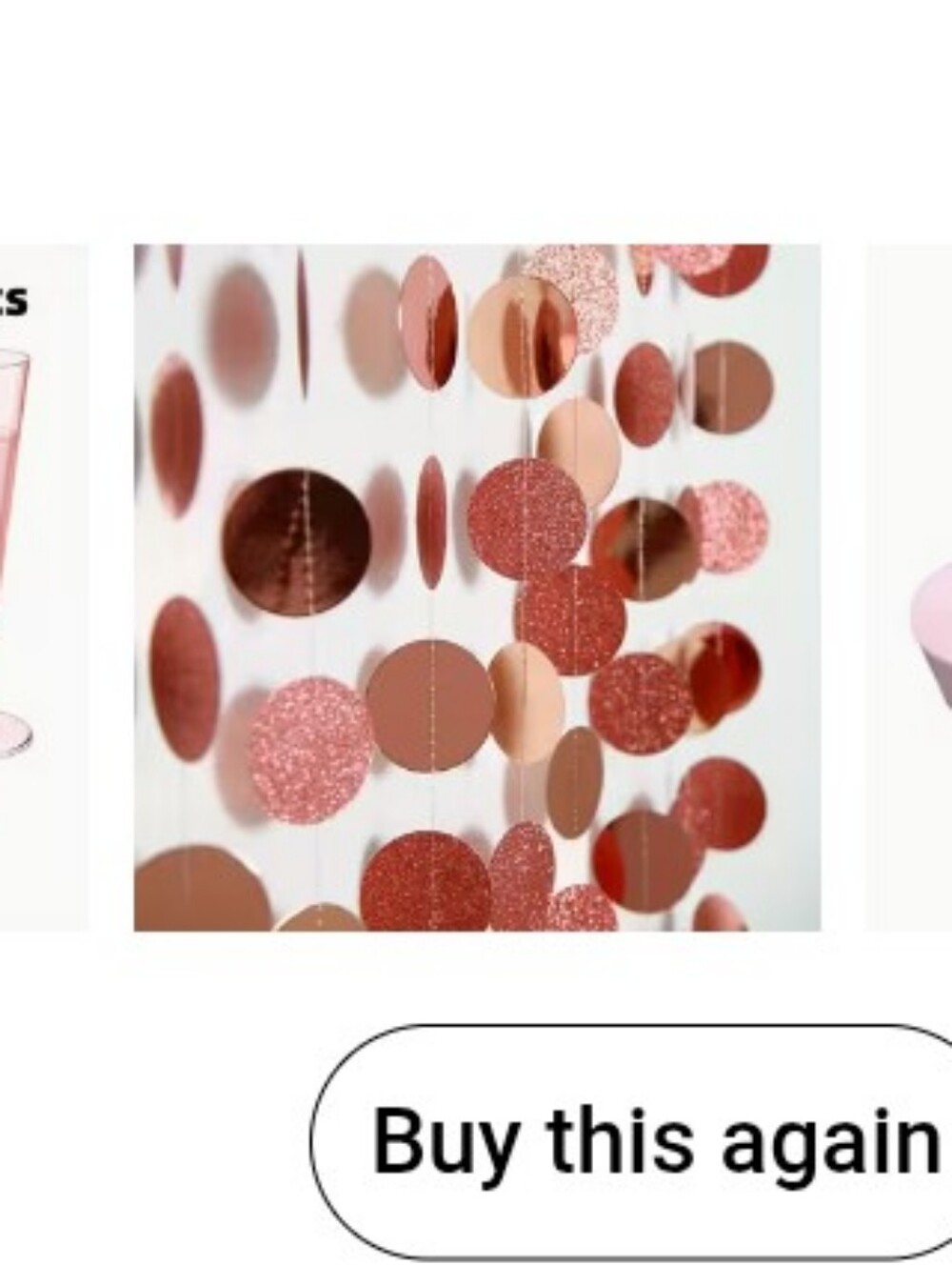 Rose Gold Circle Ceiling Decorations